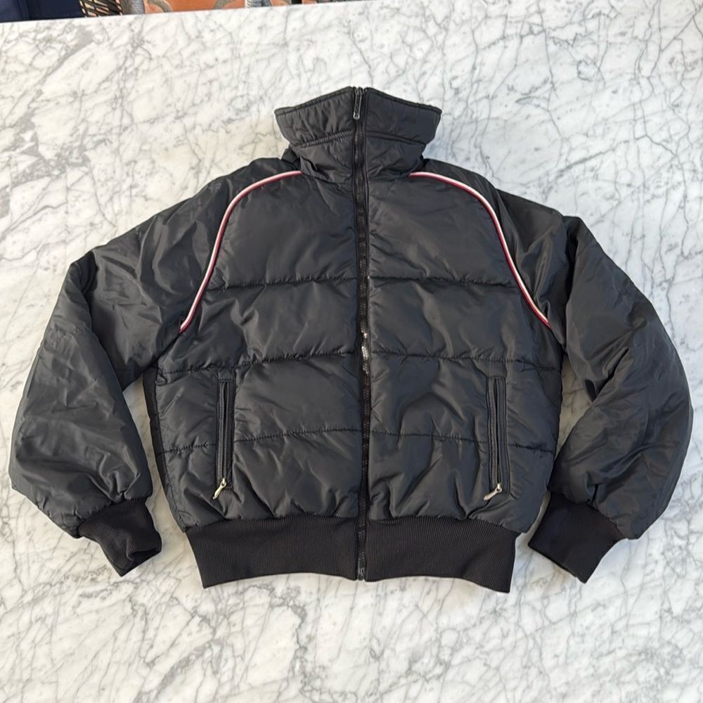 Vintage Raven Snow Ski Bomber Jacket Full Zip Black Womens Medium